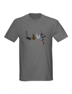 gunlovetshirtak47grenade Browning Hi-Power Grenade Pocket knife Ak47 spell Love T-Shirt