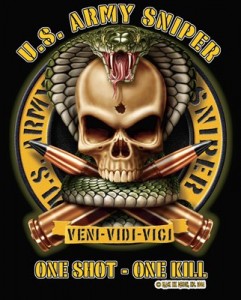 usarmysniperoneshotonekill Army Sniper T-Shirt One Shot One Kill